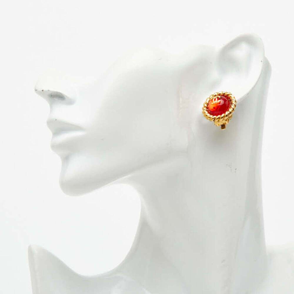 CHANEL Red Logo Earrings - Picture 6 of 6